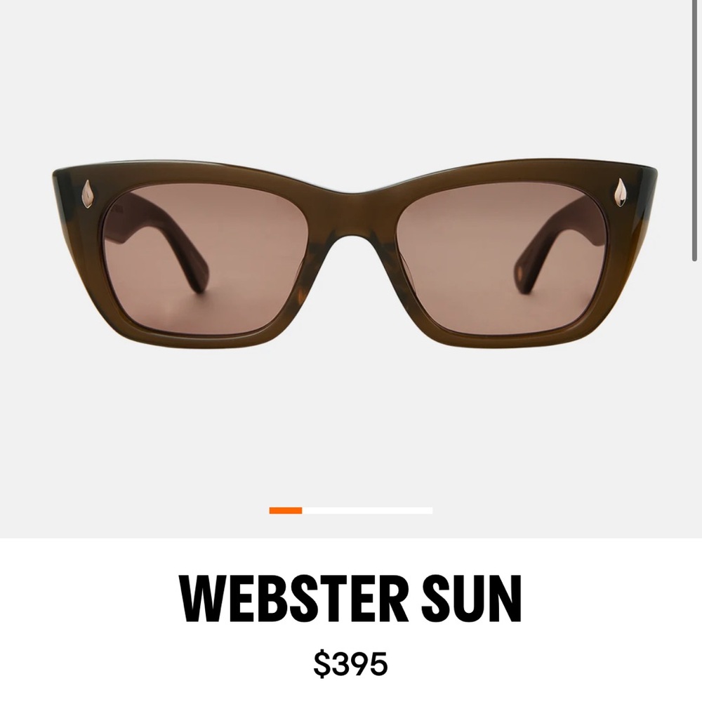 NWOT Garrett Leight Webster Sunglasses in Mudstone / Bordeaux
